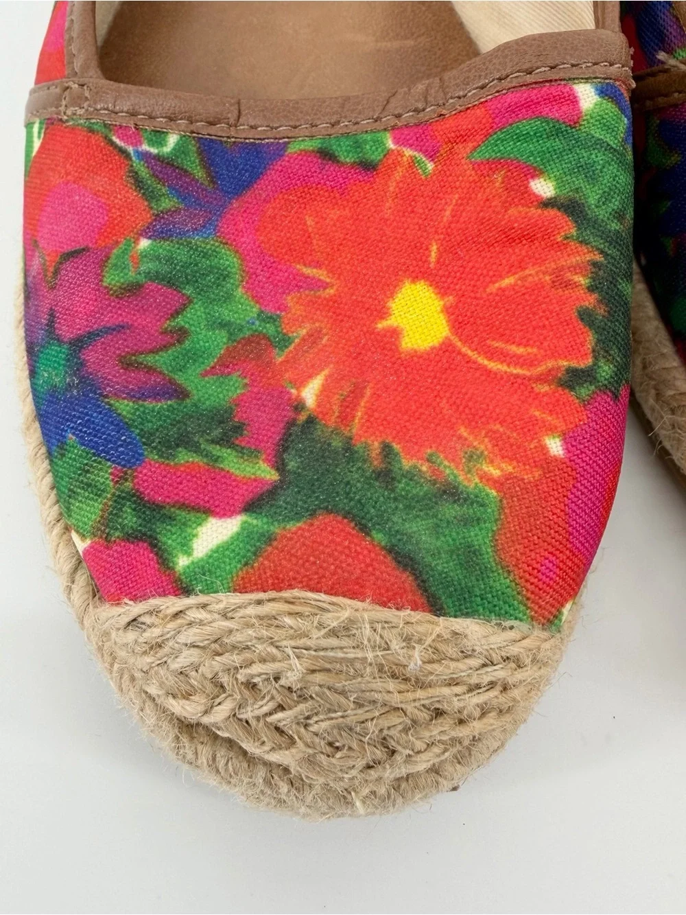Antonio Melani Floral Espadrille Flats Canvas Slip On Shoes Women Fit 9 No Size